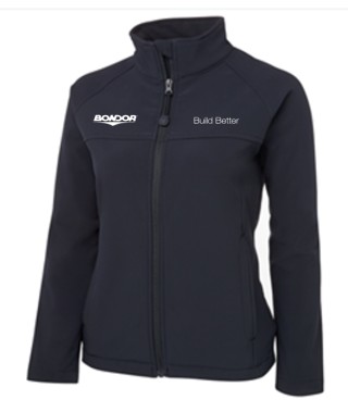 Ladies Layer Soft Shell Jacket-:Navy