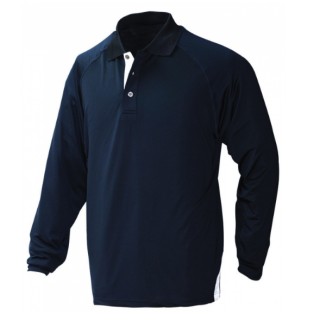 Men's L/S Polos - Navy/White:Navy/White