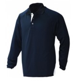 Men's L/S Polos - Navy/White 